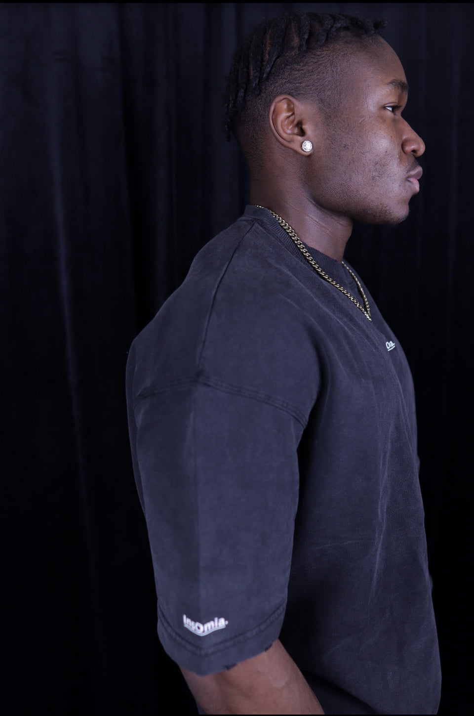 InsOmia Signature T-shirt and Sweatsuit-Set, Color Black