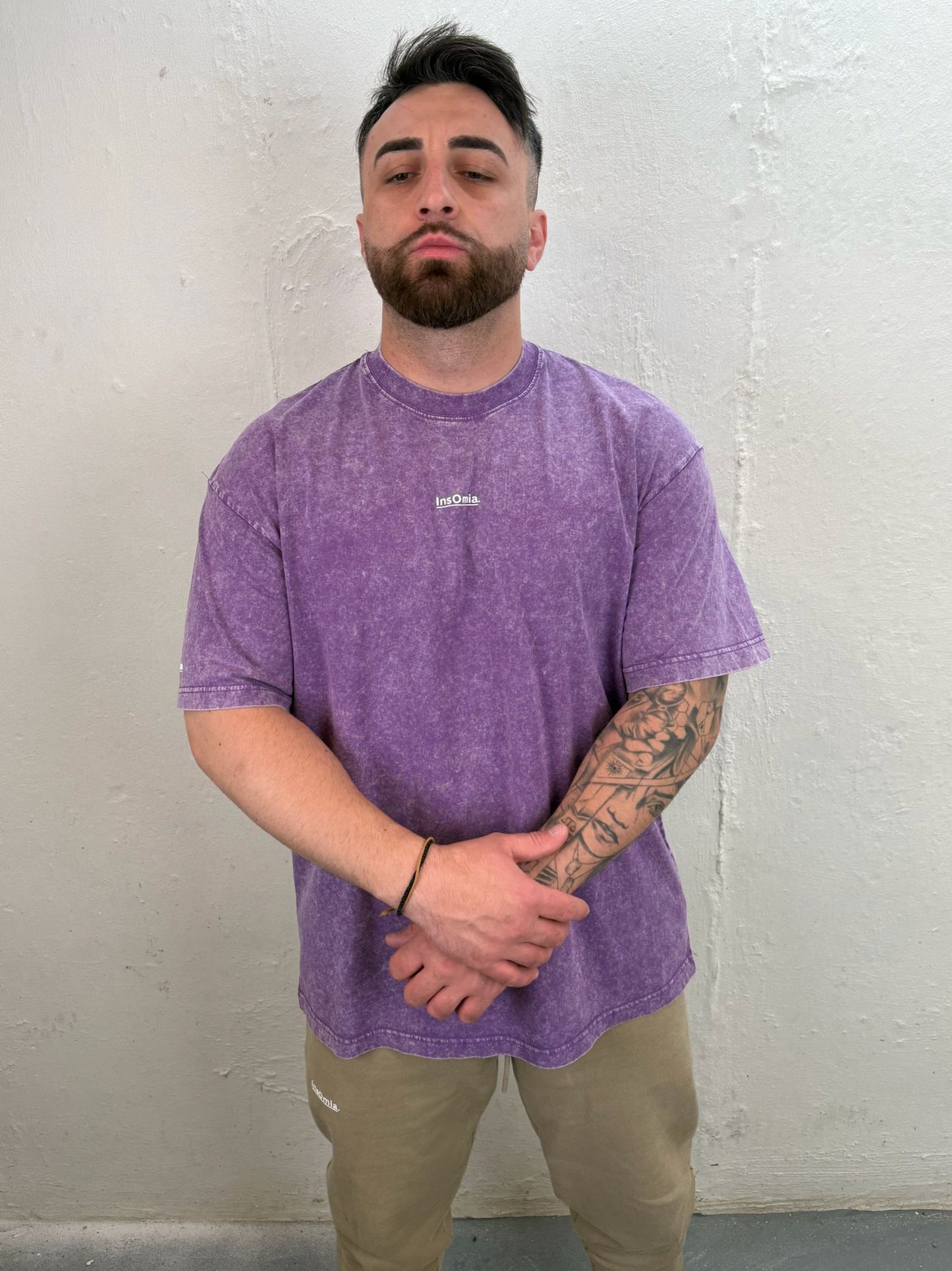 InsOmia Signature Garment Dyed t-shit 230GSM, Color Purple