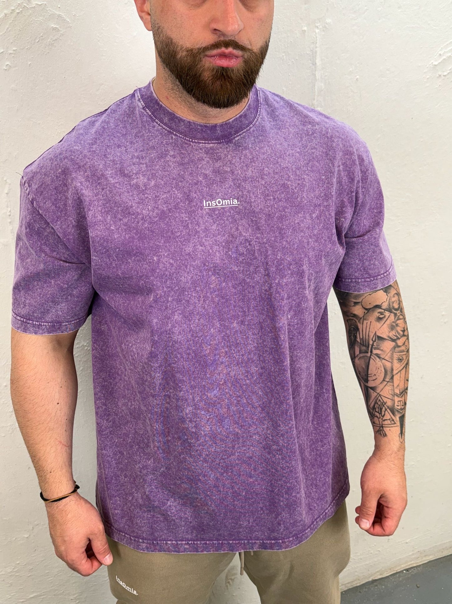 InsOmia Signature Garment Dyed t-shit 230GSM, Color Purple