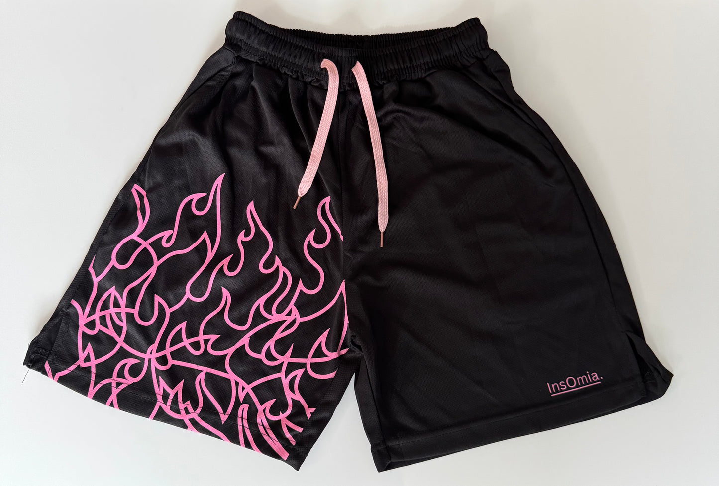 InsOmia collection, Pink Flame Mesh Shorts
