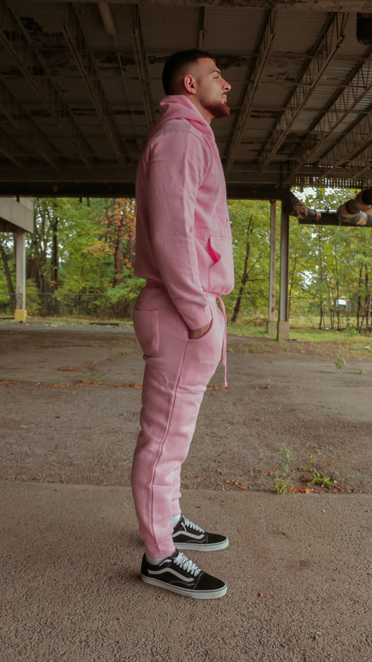InsOmia Classic Light Pink Tracksuit Set – Hoodie & Joggers