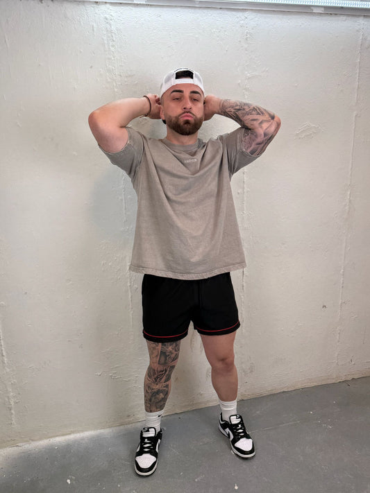 InsOmia Signature Heavyweight Oversize Gray T-shirt