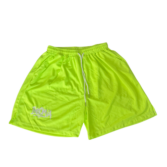 InsOmia mesh short- brights electric green