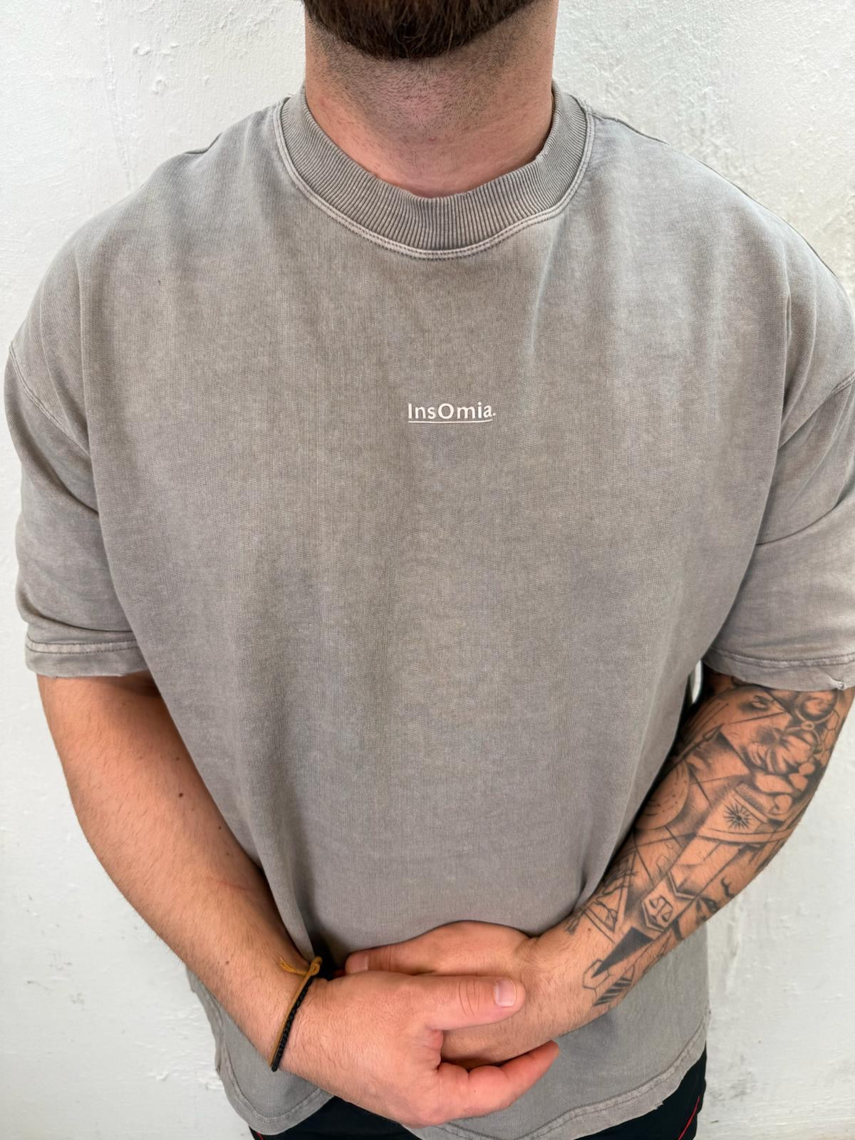 InsOmia Signature Heavyweight Oversize Gray T-shirt