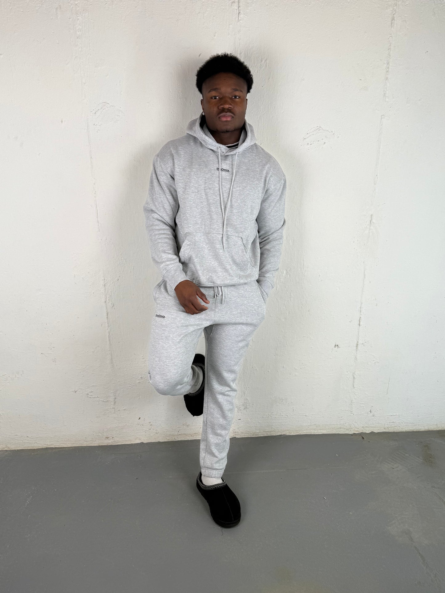 InsOmia Signature Heavyweight Fleece Sweatsuit set, Color Grey