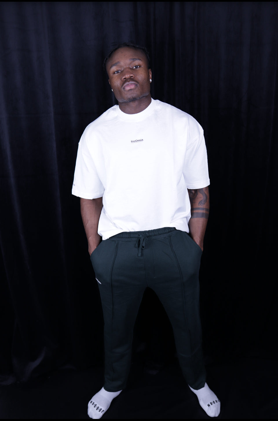 InsOmia Signature Sweatpants, Color Dark Green