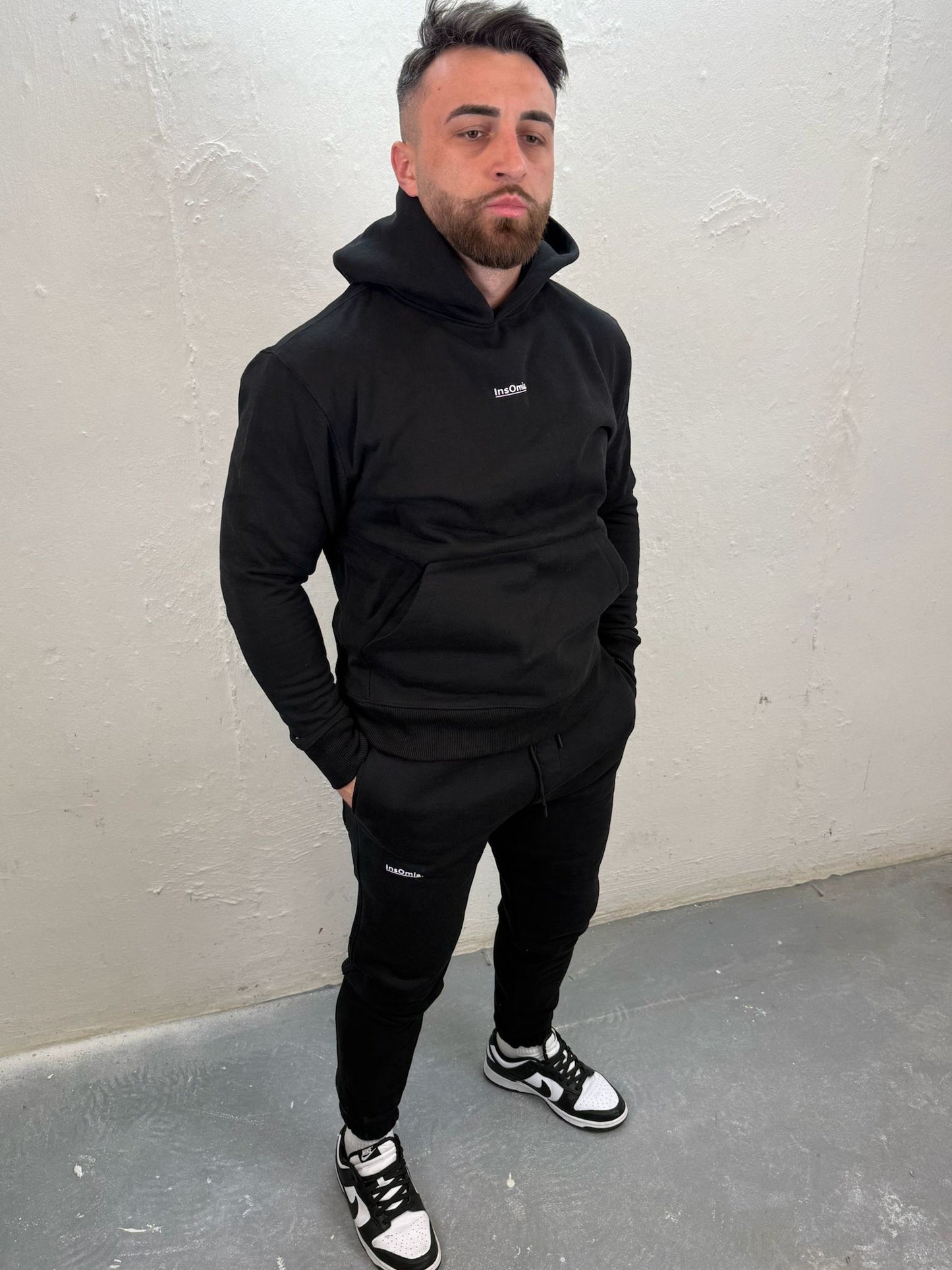 InsOmia Signature Heavyweight Fleece Sweatsuit set, Color Black