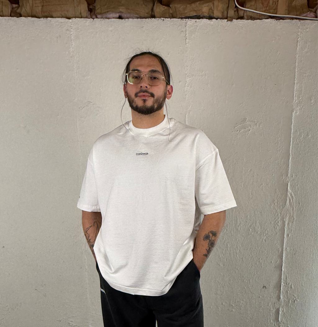 InsOmia Signature Heavyweight Oversize White T-shirt