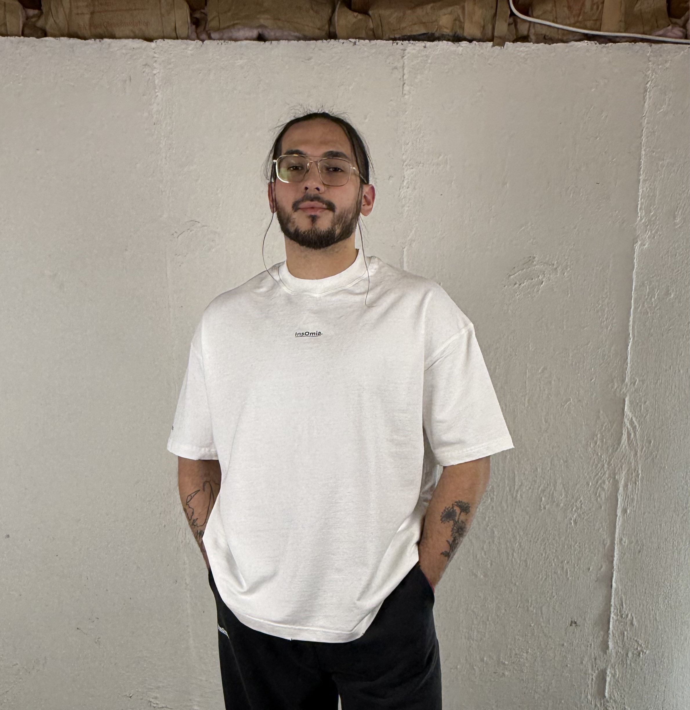 InsOmia Signature Heavyweight Oversize White T-shirt