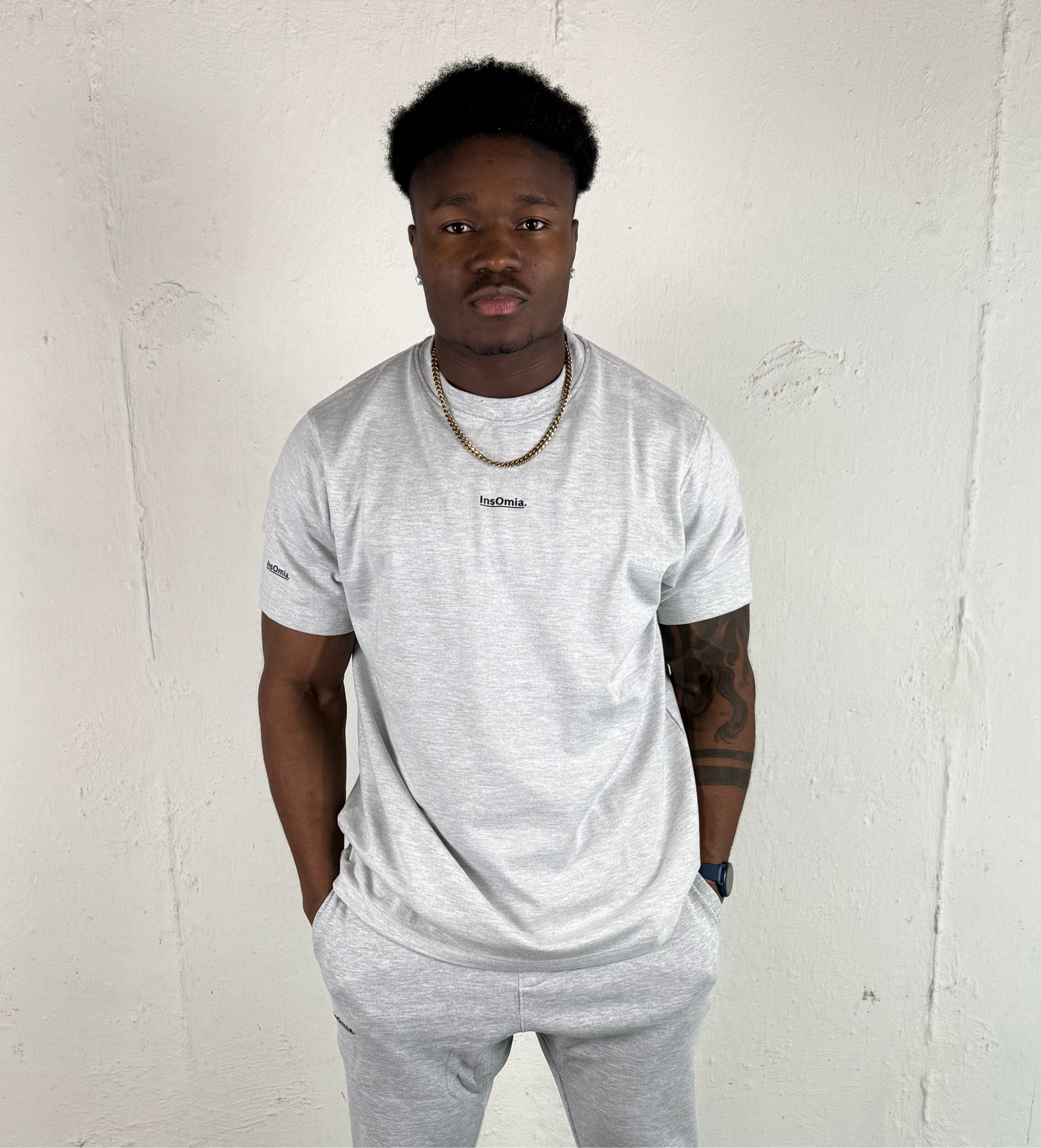 InsOmia Signature Heavyweight Grey T-shirt