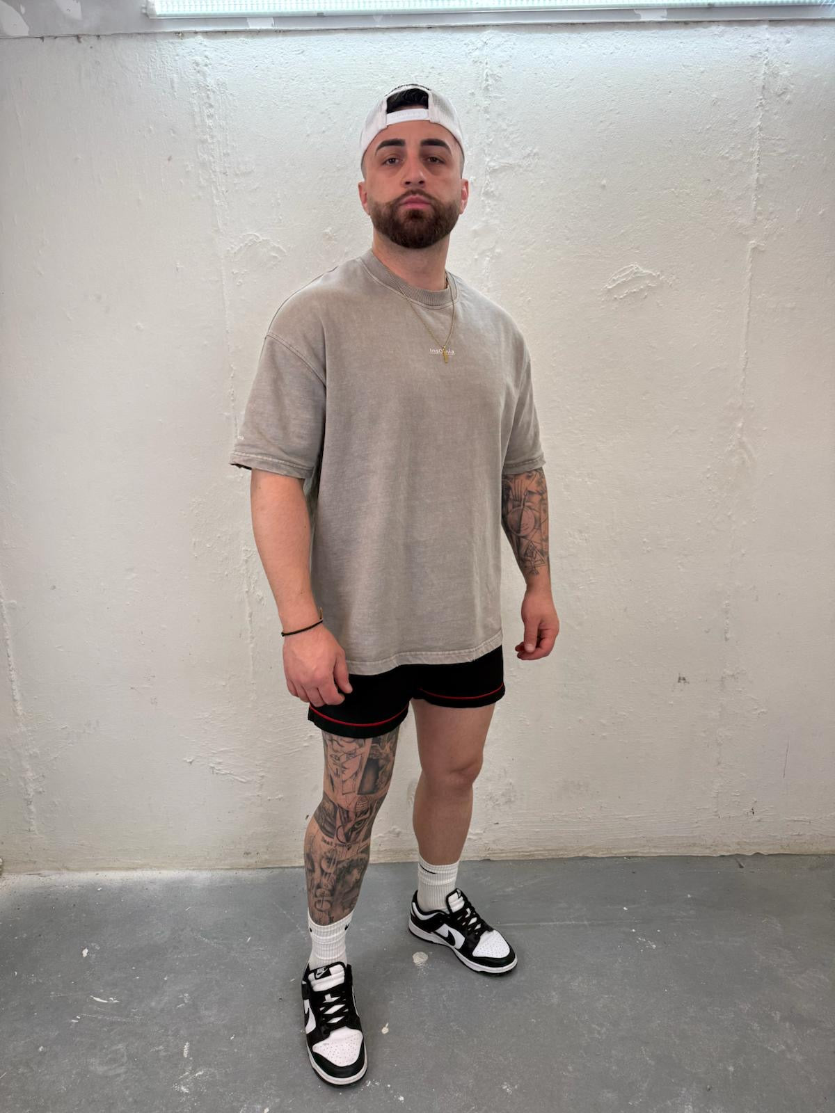 InsOmia Signature Heavyweight Oversize Gray T-shirt