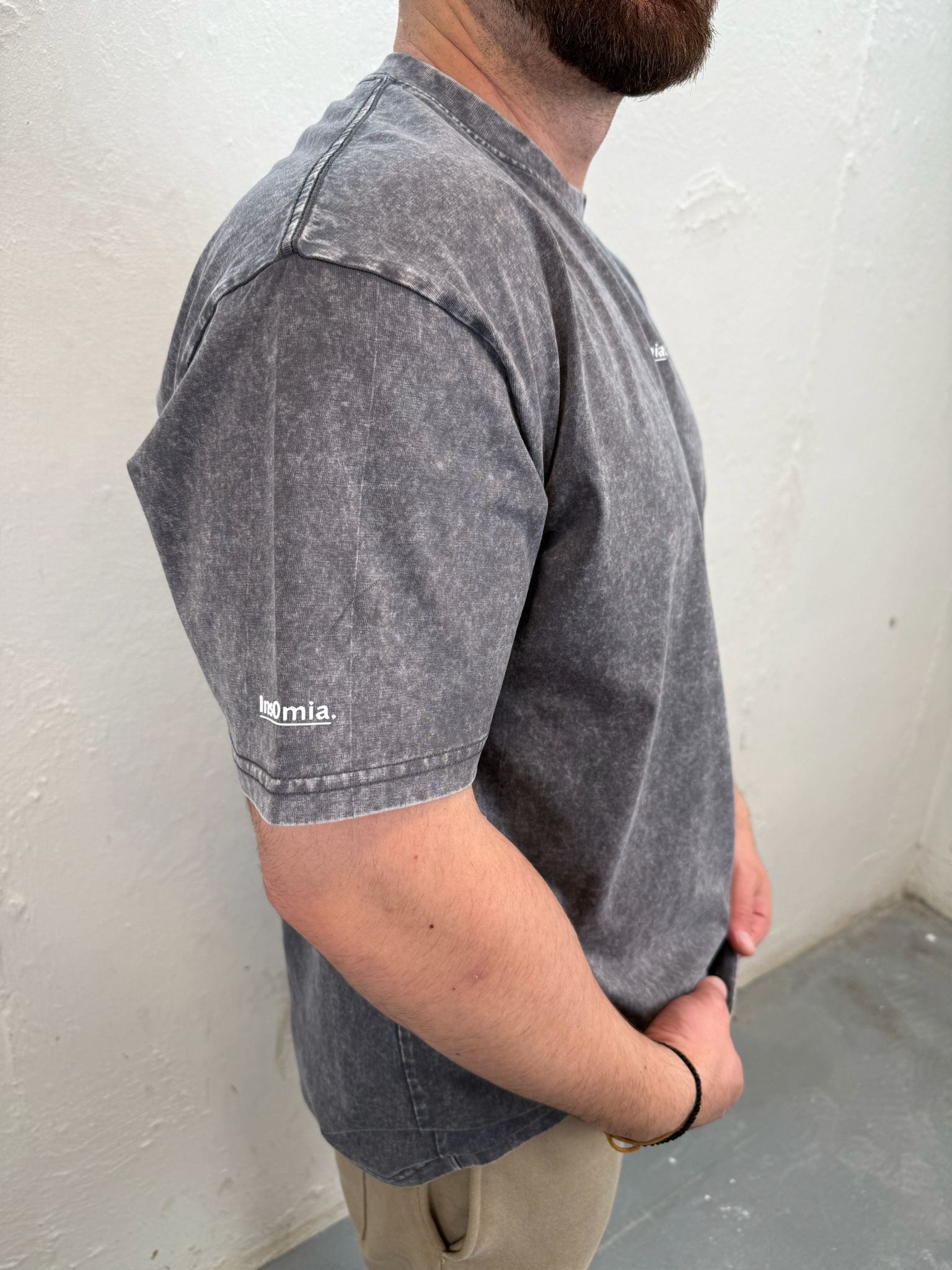 InsOmia Signature Garment Dyed t-shit 230GSM, Color Gray