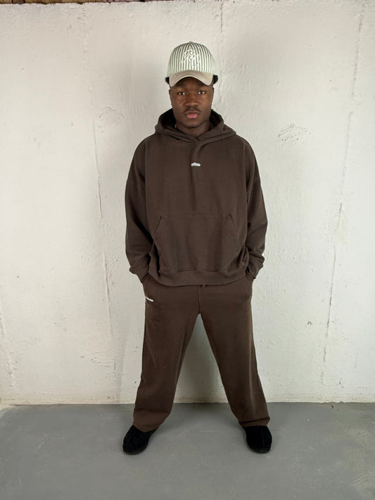 InsOmia Signature Heavyweight Oversized Sweatsuit, set, Color Brown