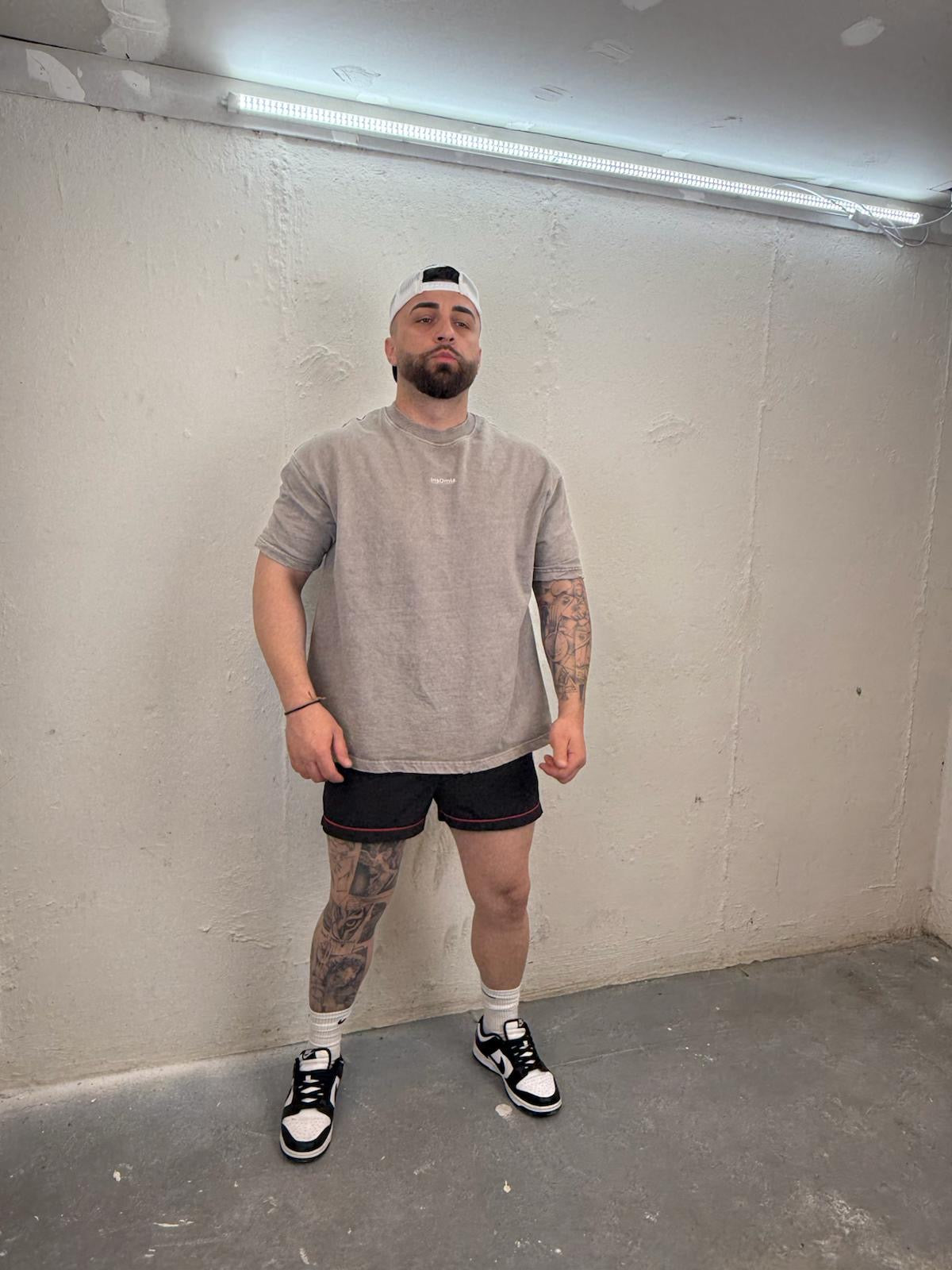 InsOmia Signature Heavyweight Oversize Gray T-shirt