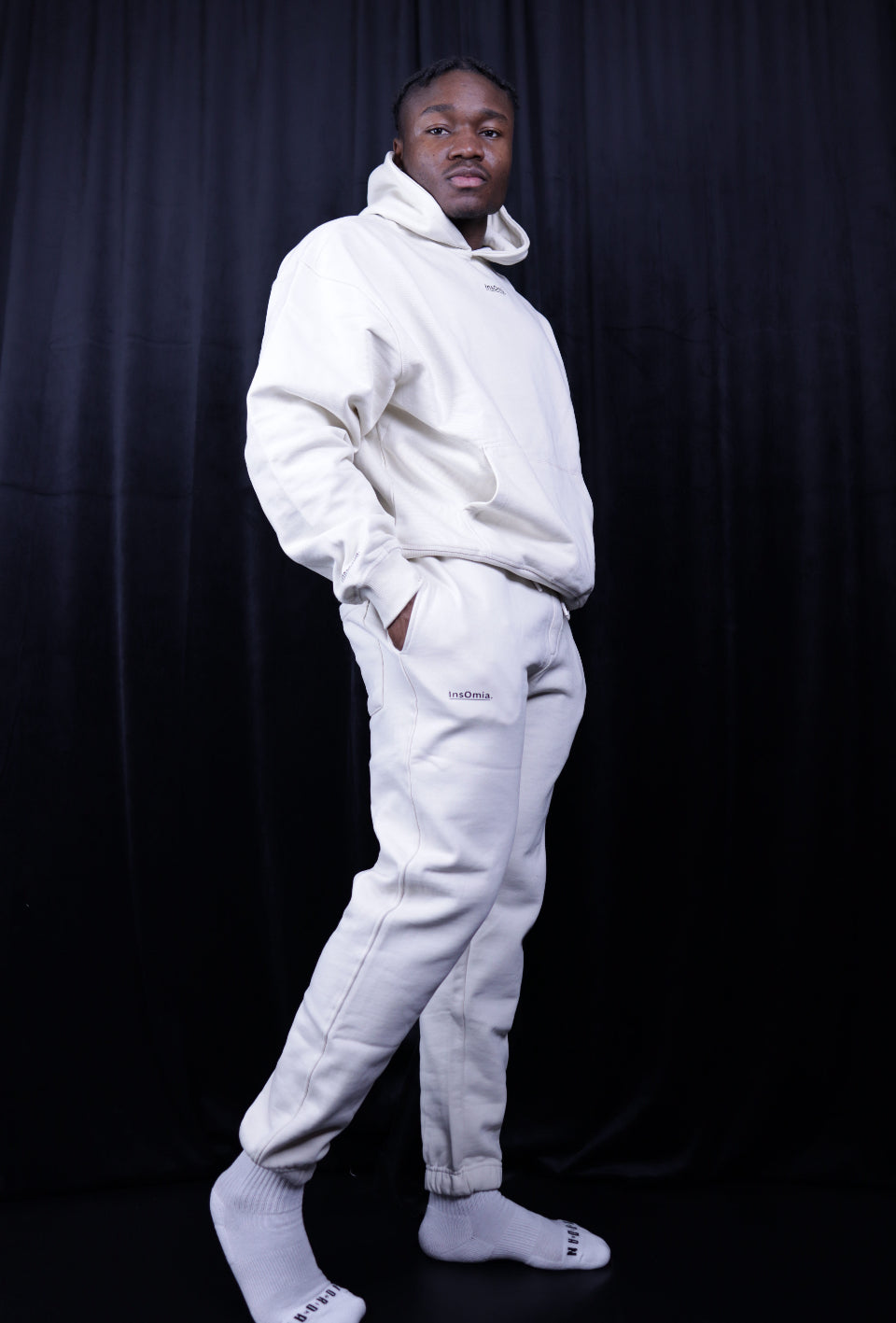InsOmia Signature Sweatpants Color Ivory