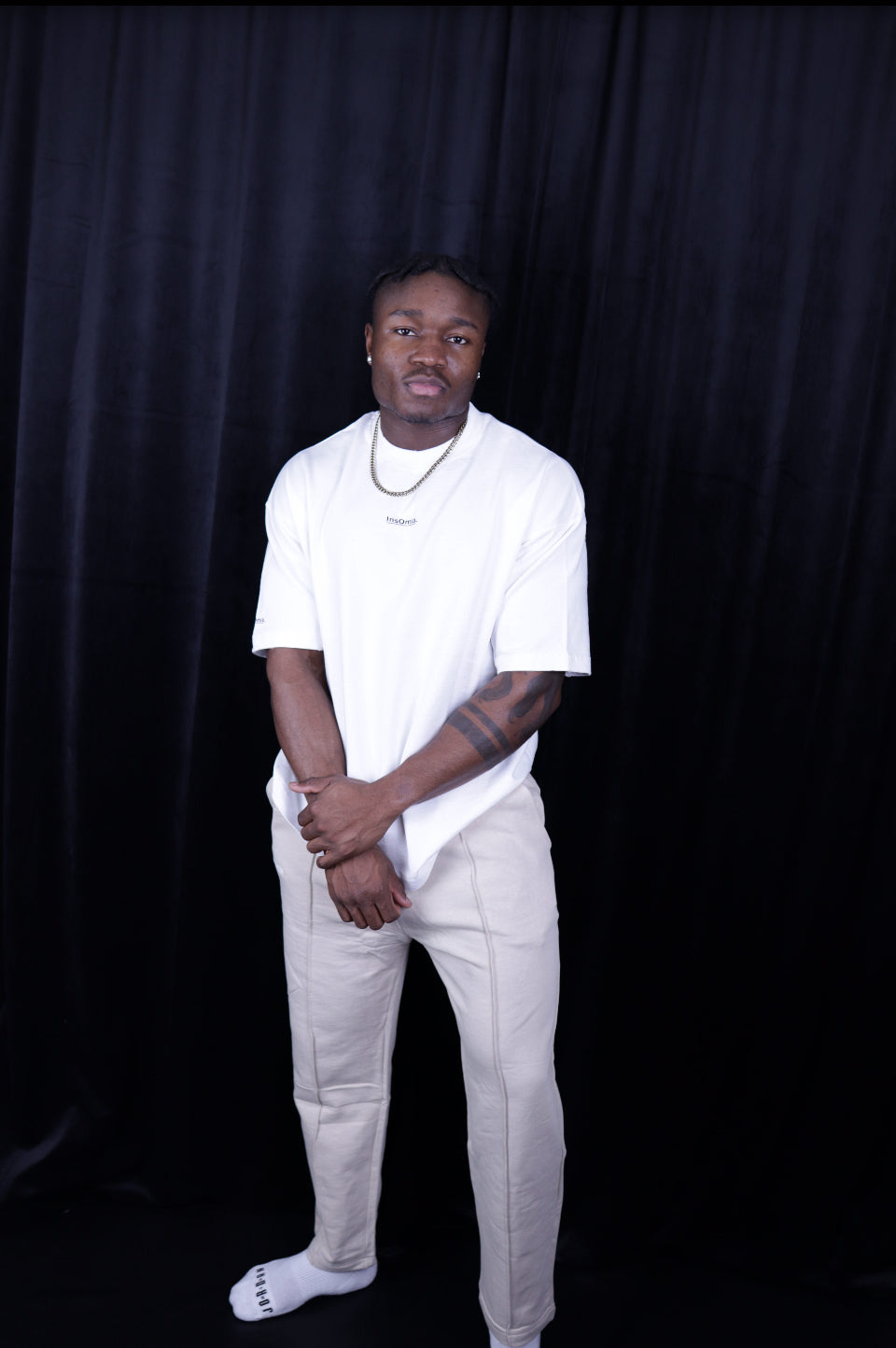 InsOmia Signature Sweatpants, Color Beige