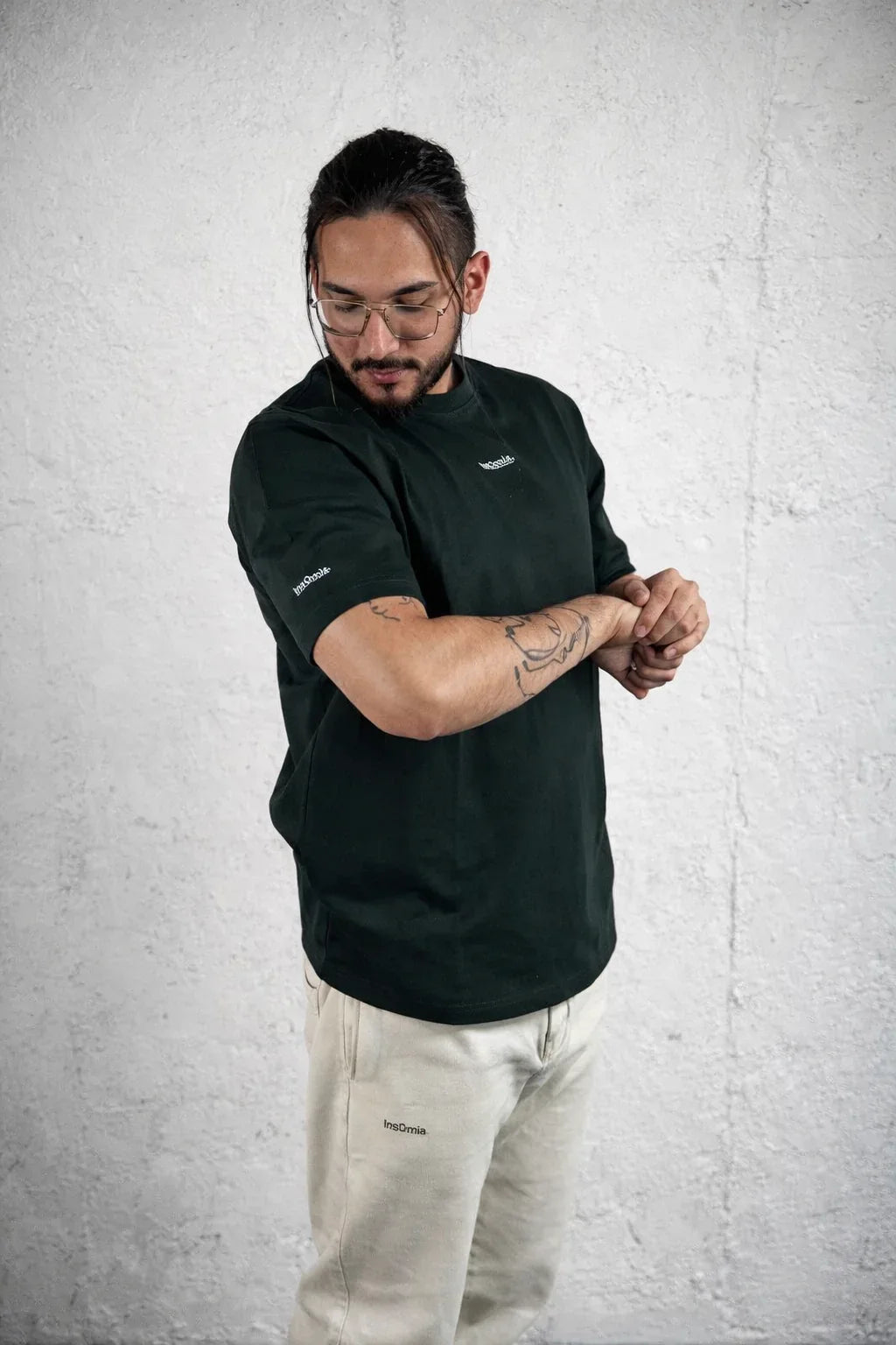 InsOmia Signature Dark green T-shirt - InsOmia