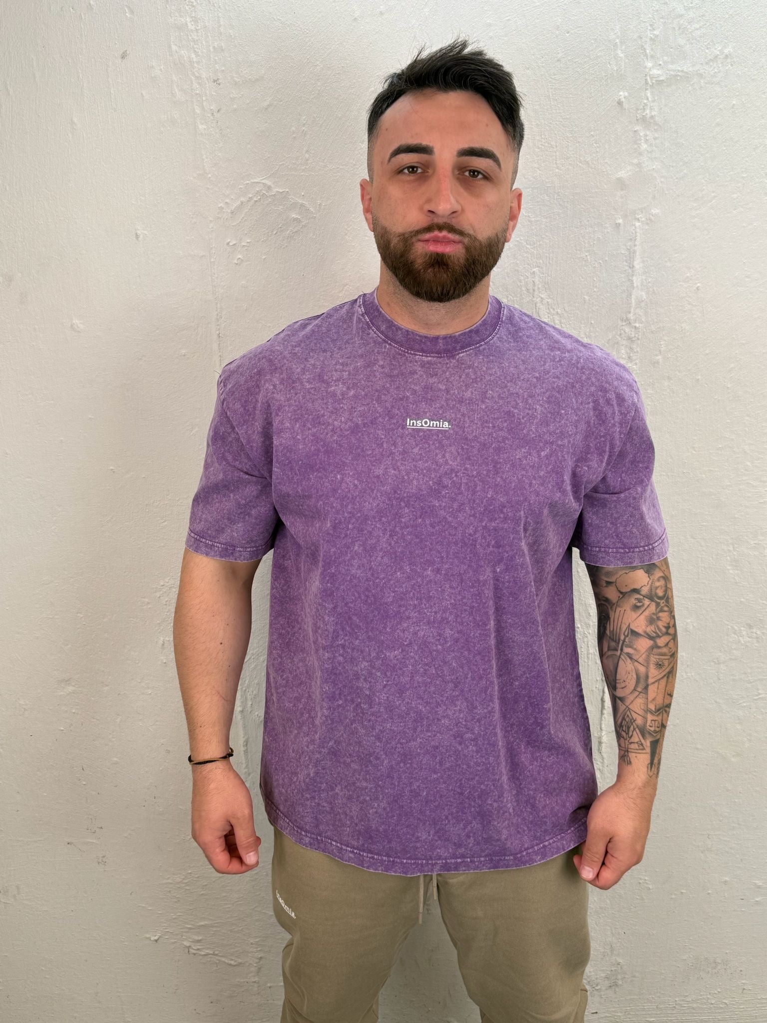 InsOmia Signature Garment Dyed t-shit 230GSM, Color Purple