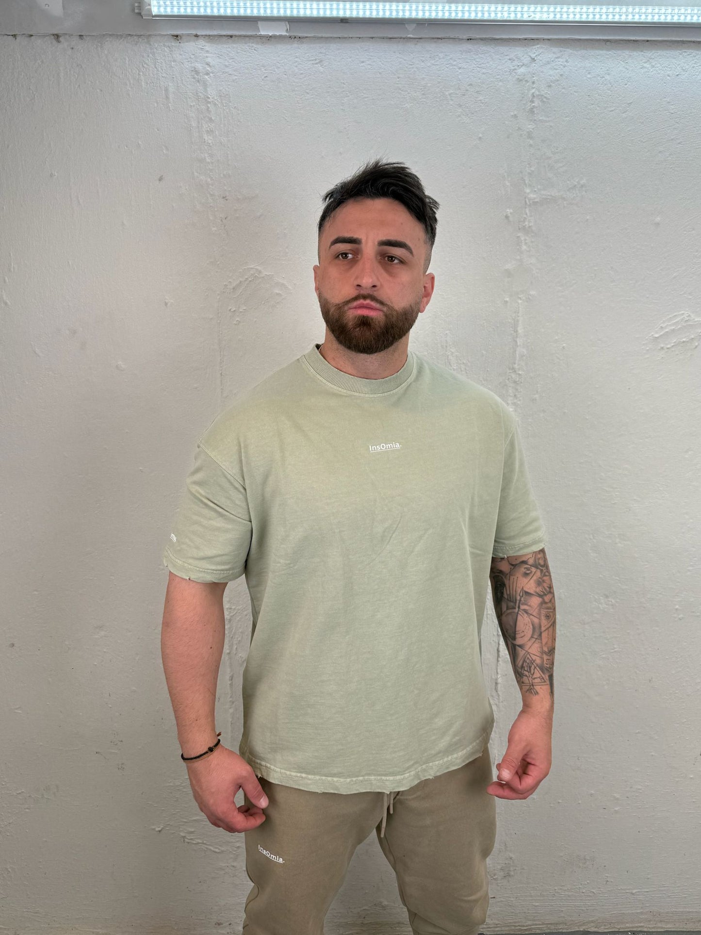 InsOmia Signature Heavyweight Oversize Green T-shirt