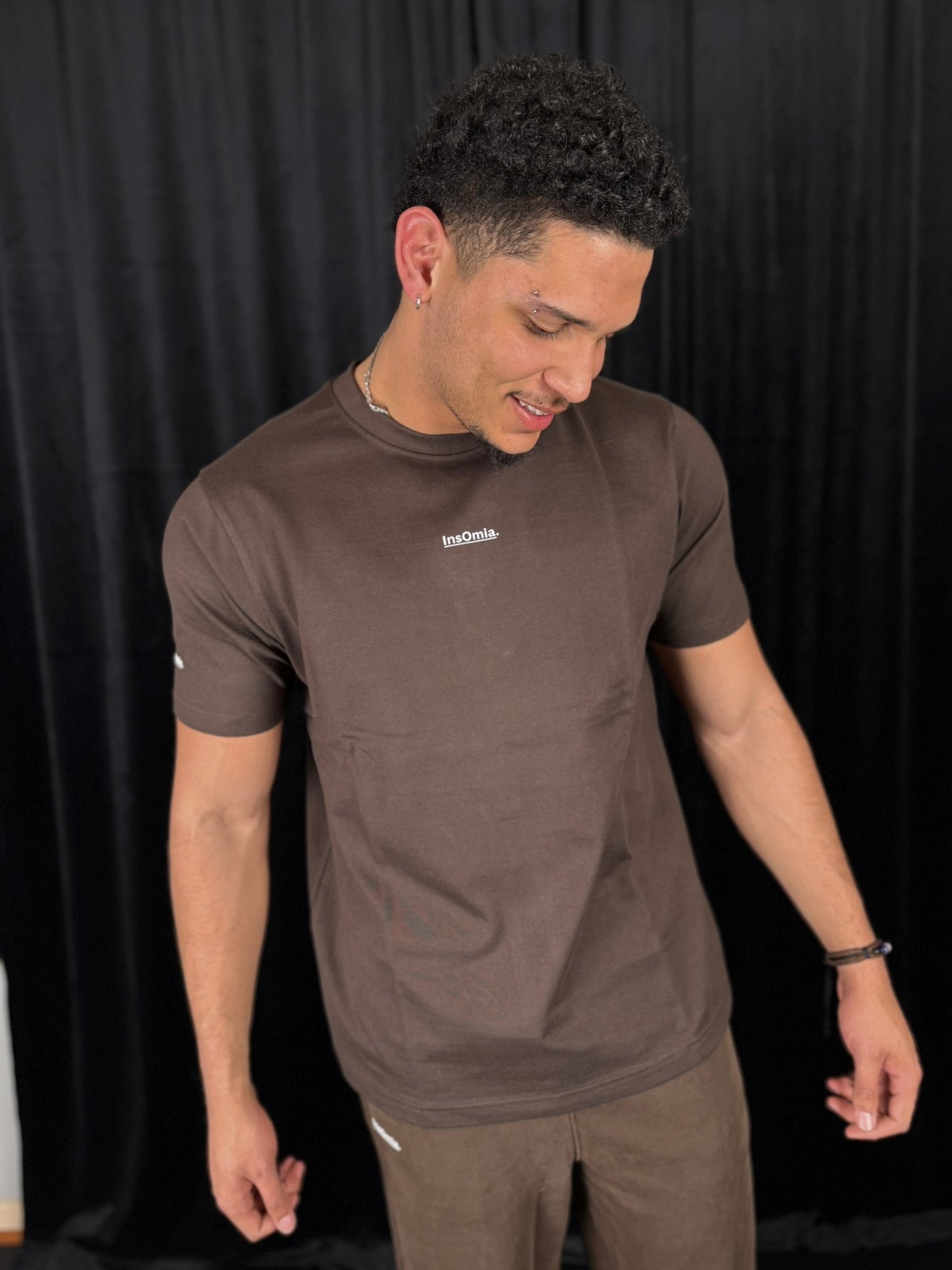 InsOmia Signature Brown T-shirt