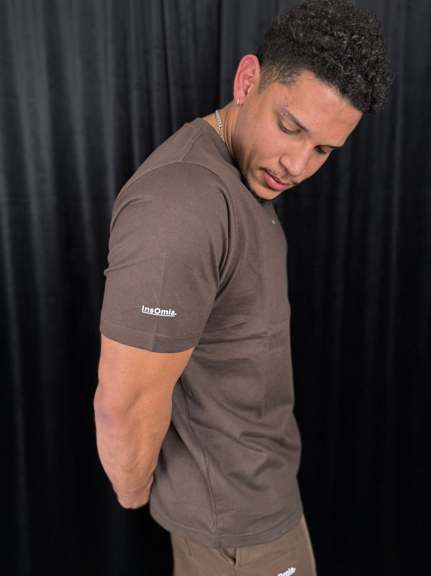 InsOmia Signature Brown T-shirt