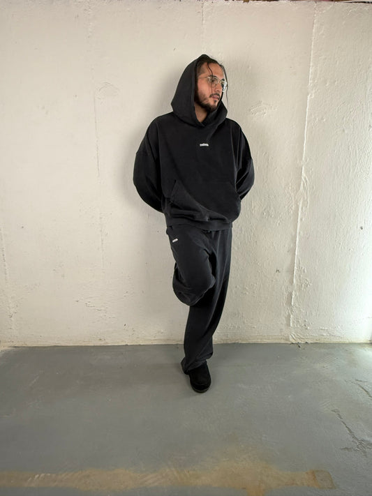 InsOmia Signature Heavyweight Fleece Sweatsuit set, Color Black