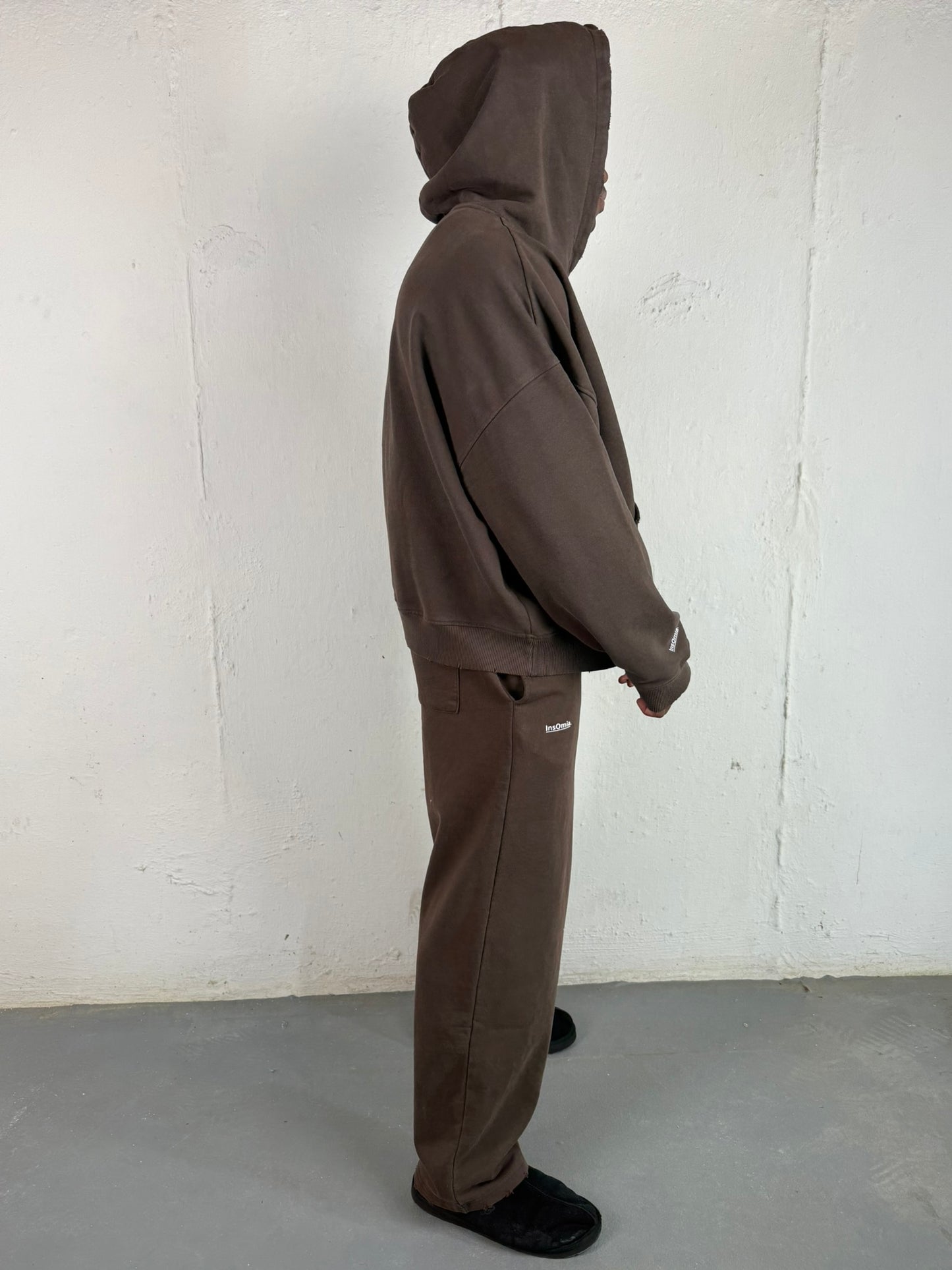 InsOmia Signature Heavyweight Oversized Sweatsuit, set, Color Brown