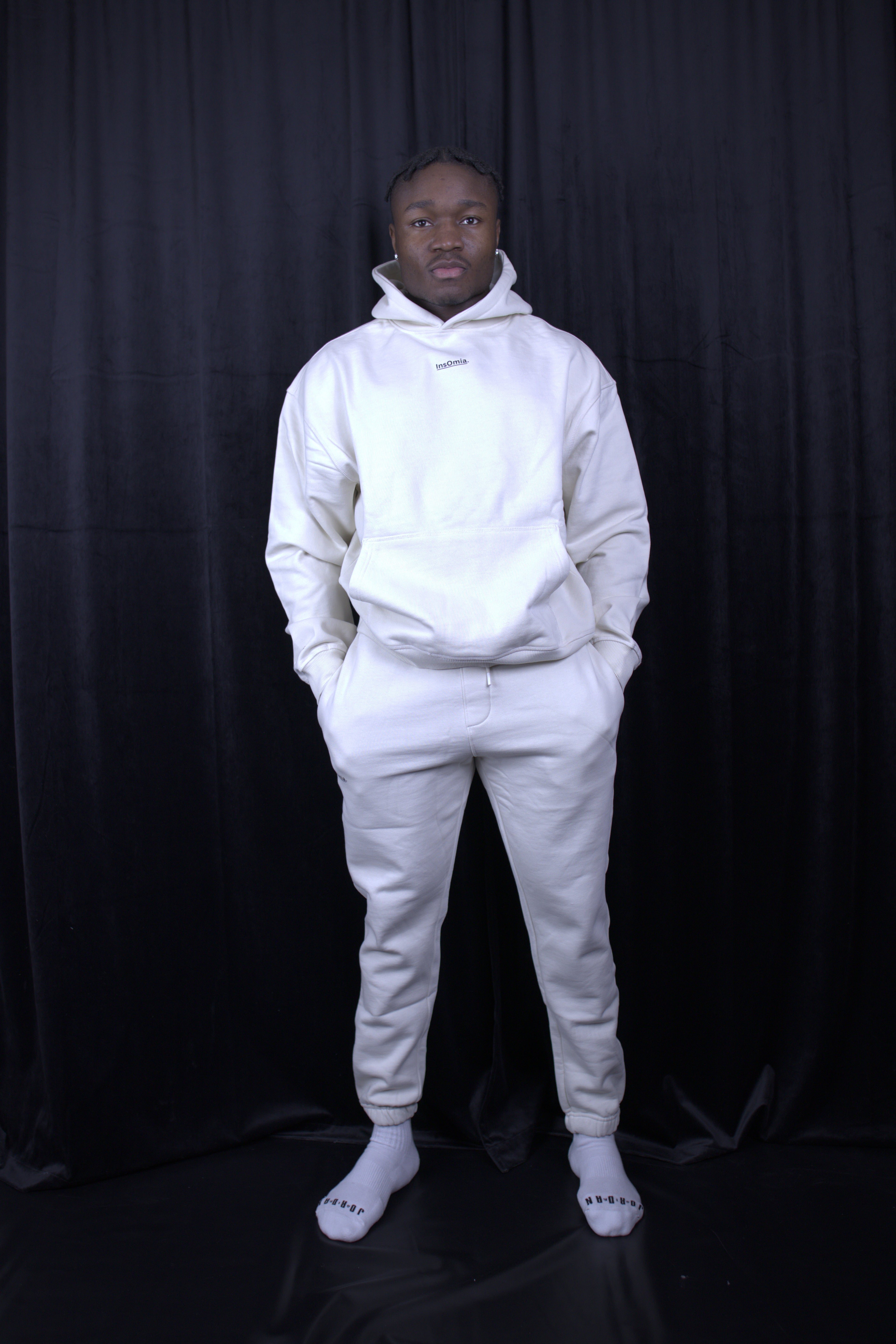 InsOmia Signature Heavyweight Fleece Sweatsuit set, Color Ivory