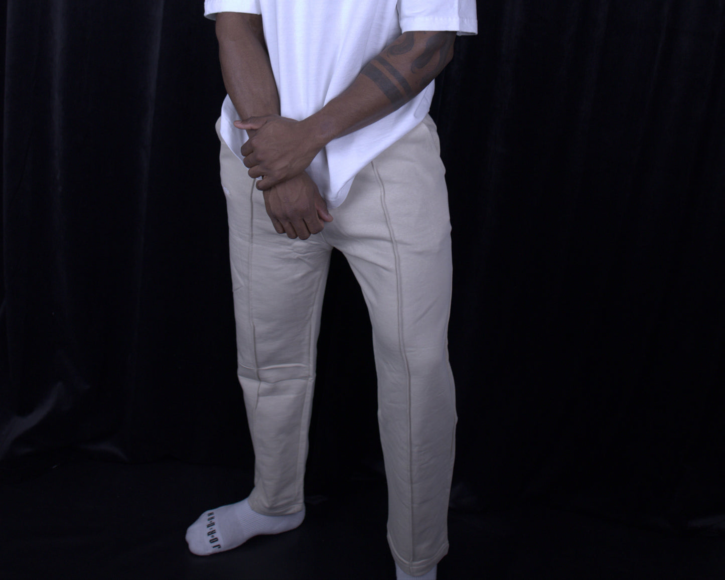 InsOmia Signature Sweatpants, Color Beige