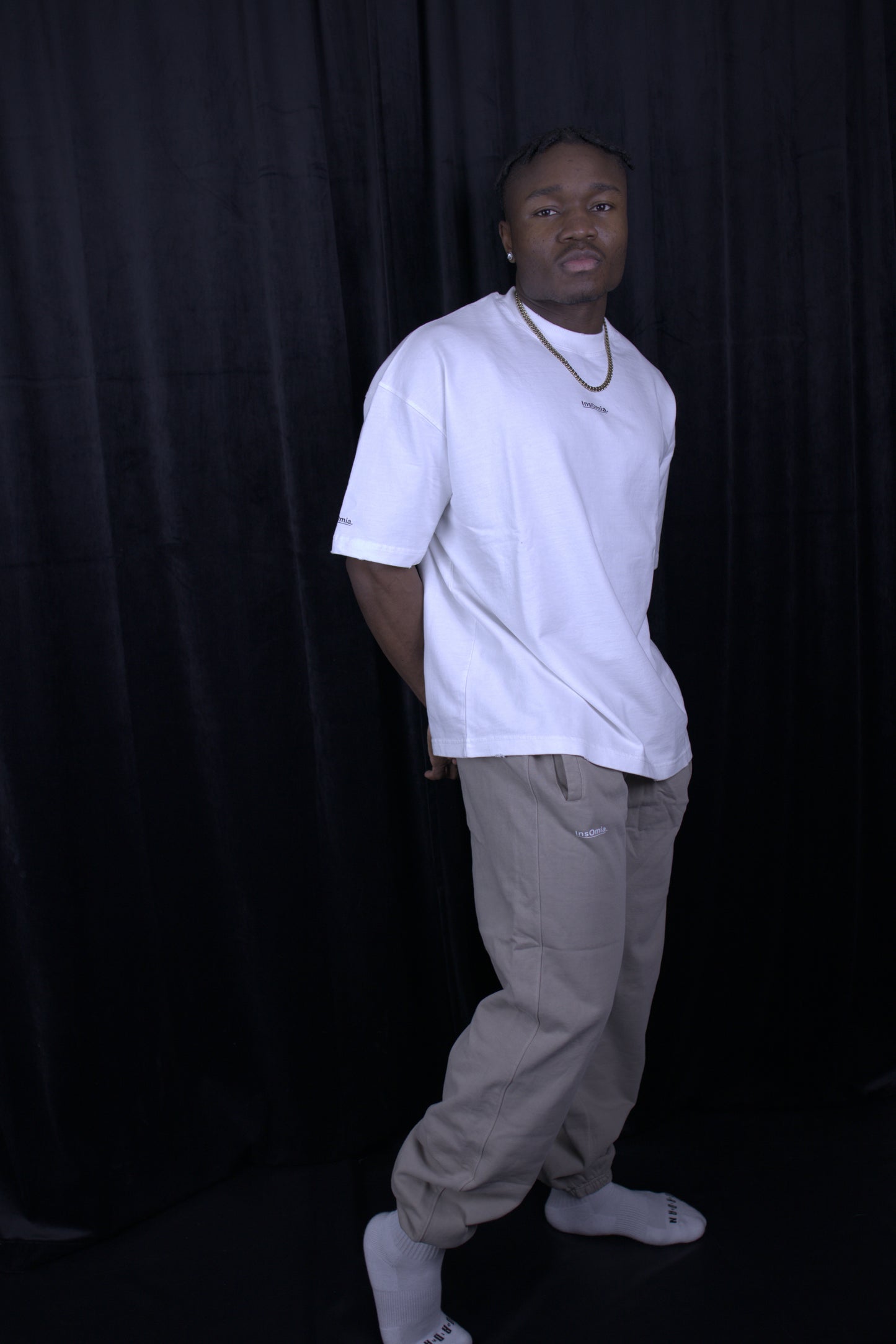 InsOmia Signature Sweatpants, Color Beige