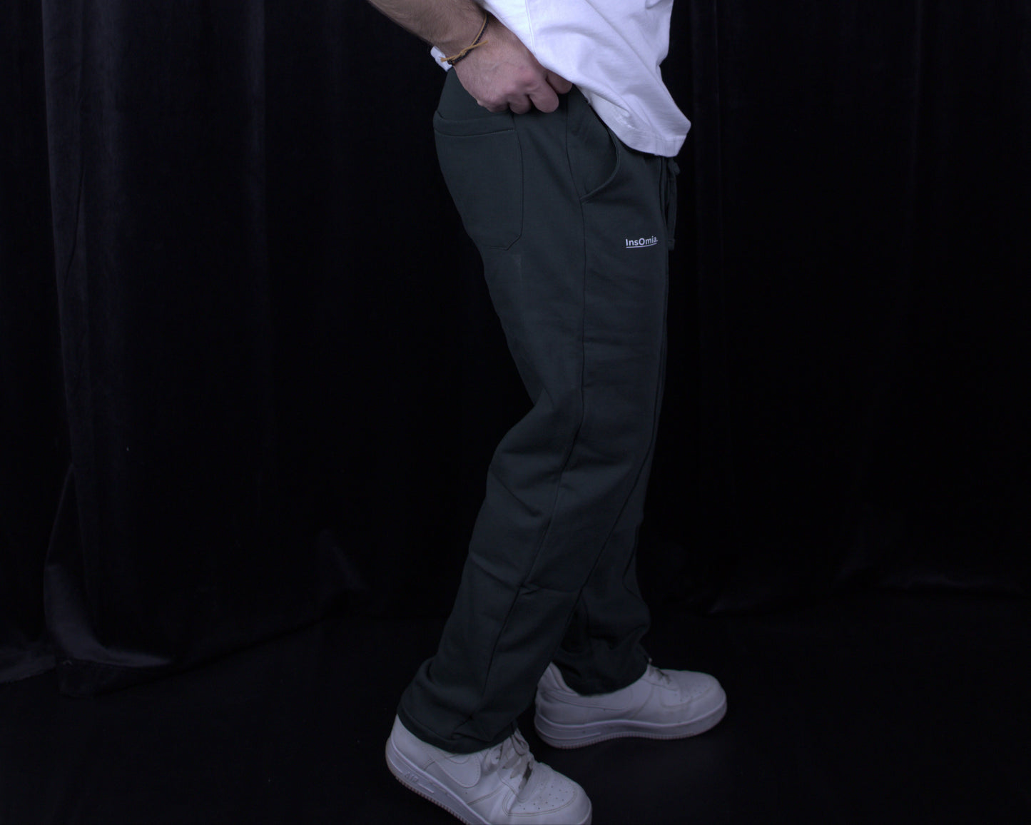 InsOmia Signature Sweatpants, Color Dark Green