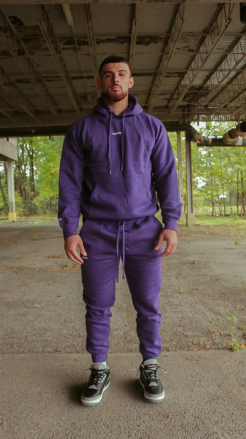 InsOmia Classic Purple Tracksuit Set – Hoodie & Joggers - InsOmia