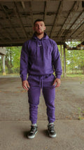 InsOmia Classic Purple Tracksuit Set – Hoodie & Joggers - InsOmia