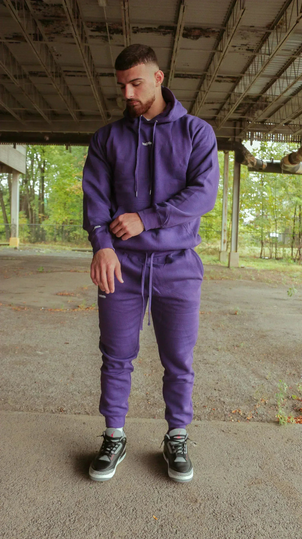 InsOmia Classic Purple Tracksuit Set – Hoodie & Joggers - InsOmia