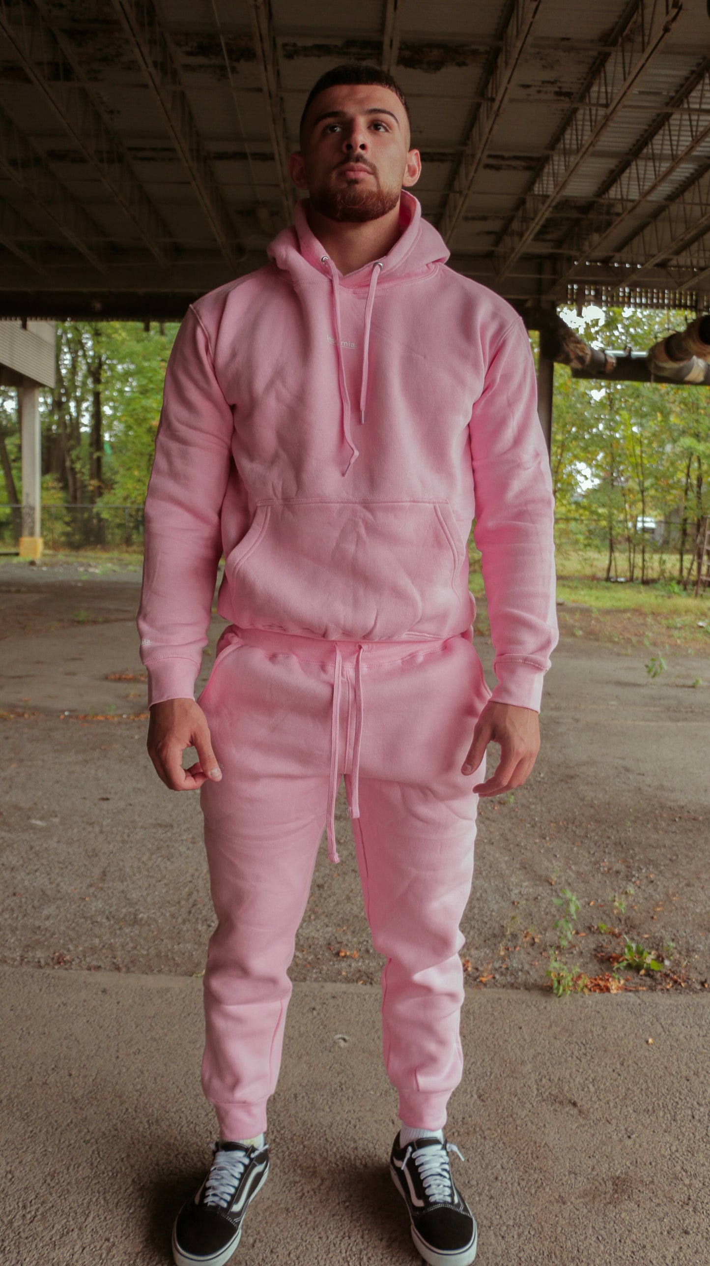InsOmia Classic Light Pink Tracksuit Set – Hoodie & Joggers