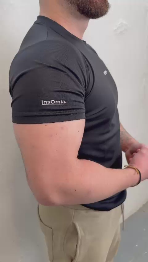 InsOmia.™ Performance Tee – Unisex . Color Black